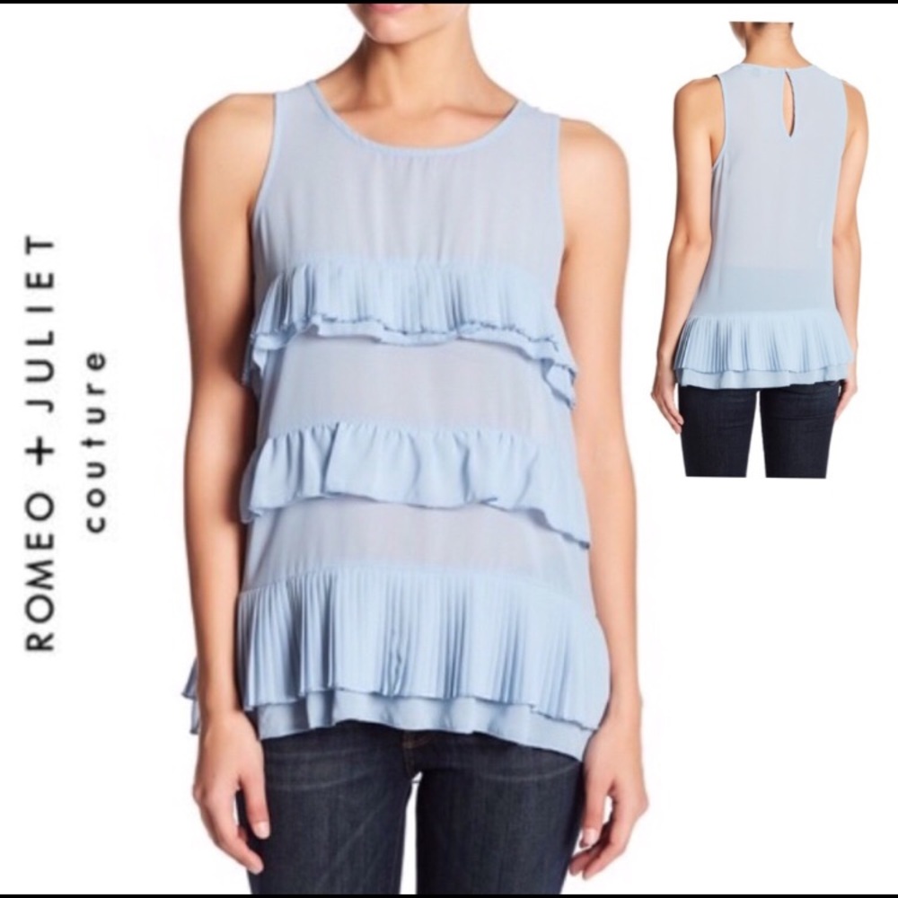 NWT Romeo & Juliet Couture tiered keyhole tank